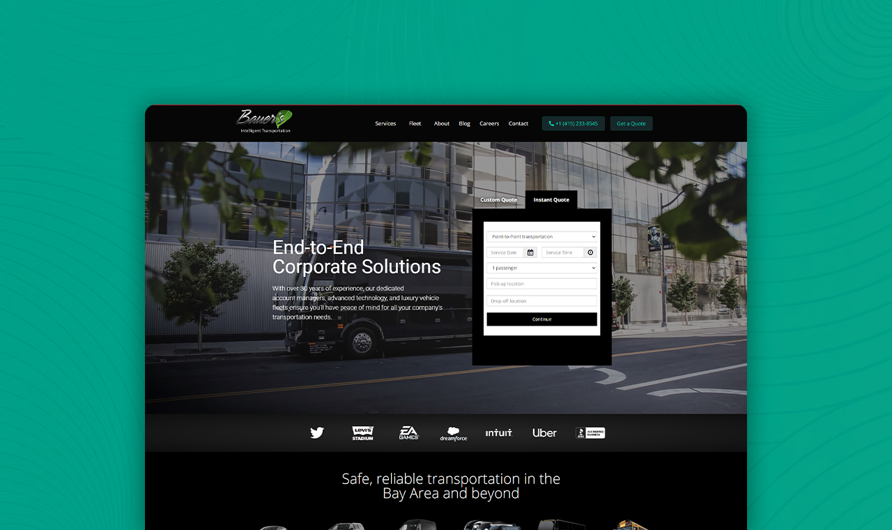 Website mockup