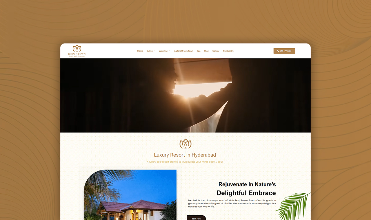 Website mockup Browntown